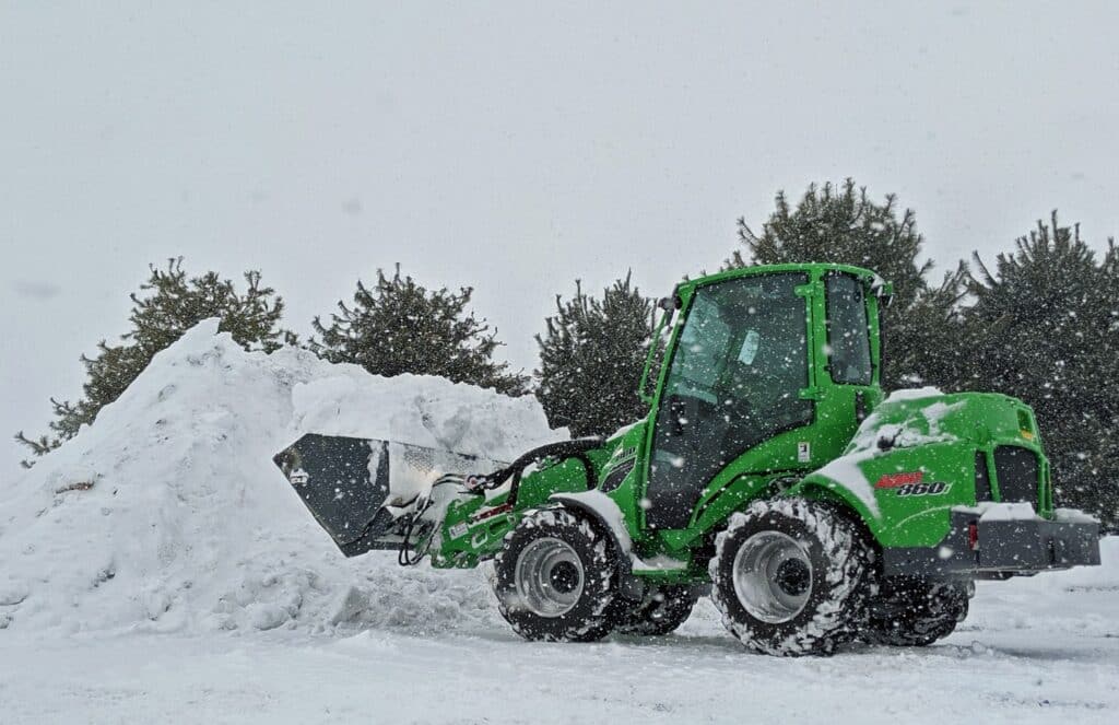 snow removal equipment being used storm