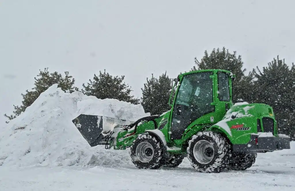 snow removal equipment being used storm
